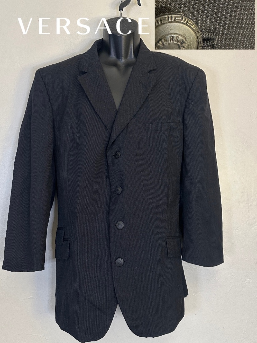 Versace Classic V2 Blazer ~46R no size tag Vintage gently worn Wool blend